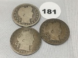 1893, 93-O, 93-S Barber Quarters