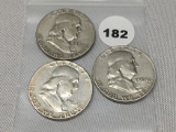 1954, 54-D, 54-S Franklin Half Dollars