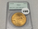 1924 $20 Gold PCGS MS63