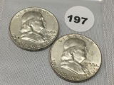 1958, 58-D Franklin Half Dollars