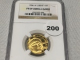 1986-W Liberty $5 Gold NGC PF69 Ultra Cameo