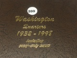 Near Complete Washington Quarter Set 1932-1998 (Less 1932-D, 32-S) Includes Silver Proofs (196 Total