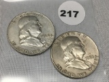 1962-D, 63-D Franklin Half Dollars