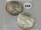2X$ 1925, 25-S Peace Dollars