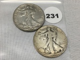 1938, 38-D Walking Liberty Half Dollars