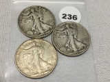 1939, 39-D, 39-S Walking Liberty Halfs