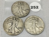 1942, 42-D, 42-S Walking Liberty Half Dollars