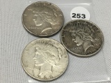 3X$ 1934, 34-D, 34-S Peace Dollars