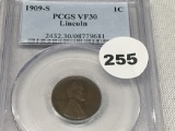 1909-S Lincoln Cent PCGS VF30