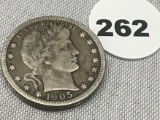 1905-S Barber Quarter