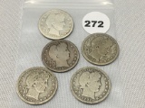 (2) 1907, (2) 07-D, 07-S Barber Quarters