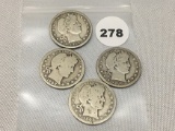 1908, (2) 08-O, 08-D Barber Quarters