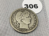 1911-D Barber Quarter