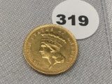 1878 $3 Gold Indian Princess