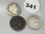 1900, (2) 00-S Barber Dimes