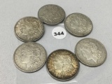 6X$ 1921-D Morgan Dollars