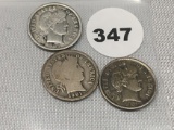 1901, 01-O, 01-S Barber Dimes