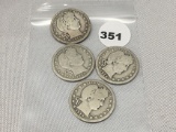 (4) 1914 Barber Quarters