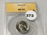 1953-S Jefferson Nickel MS65