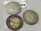 3X$ 1921-S Morgan Dollars