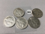 5X$ 1922 Peace Dollars