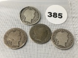 1909, 09-O, 09-D, 09-S Barber Dimes