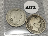 1892-O, 92-S Barber Quarters