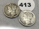1928, 28-D Mercury Dimes