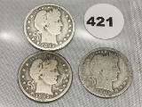 1895, 95-O, 95-S Barber Quarters