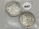 2X$ 1889-O Morgan Dollars