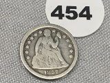 1857 Seated Dime