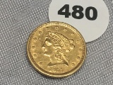 1852 $2 1/2 Liberty Gold