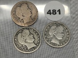 1903, 03-O, 03-S Barber Quarters