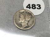 1921 Mercury Dime