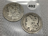 2X$ 1890-O, 99-O Morgan Dollar
