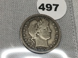 1905-S Barber Quarter