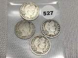 1909, 09-O, 09-D, 09-S Barber Quarters