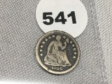 1856 Sm. Date Seated Half Dime