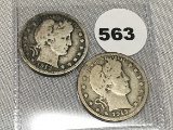 (2) 1913 Barber Quarters