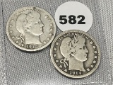 1914, 14-D Barber Quarters