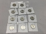 Lot of 11 1964-D Washington Quarters