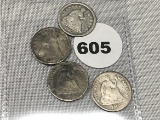 1856, 58-O, 60, 61 Seated Half Dimes