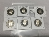 Lot of 6 1990's Proof Kennedy Half Dollars
