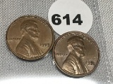1971 & 1973 Offset Lincoln Cents