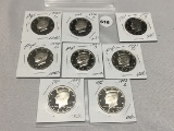 Lot of 8 1990's Proof Kennedy Half Dollars