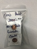 (20) Proof 2000's (Mix Date) Lincoln Cents