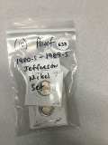 (10) Proof 1980-S-1989-S Jefferson Nickel Set
