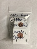 (20) Proof 1990's (Mix Date) Lincoln Cents