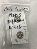 (20) Proof 1968-S Jefferson Nickels