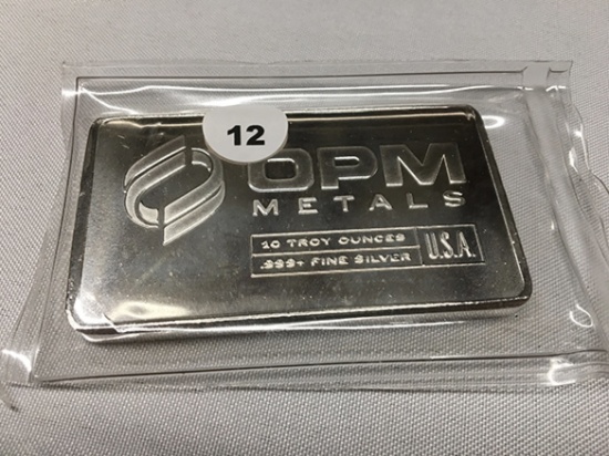 10 Troy Ounces .999 Fine Silver